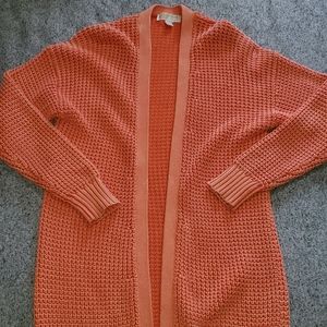 Michael Kors Textured Acid Wash Cardigan Large